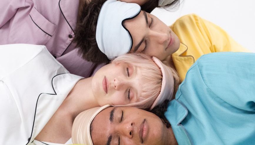 a photo of people sleeping